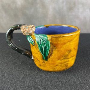 Handmade Moultrie Creek Studios Coffee Mug Peekaboo Bird Nest - Very Cute!